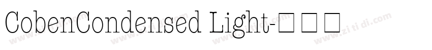 CobenCondensed Light字体转换